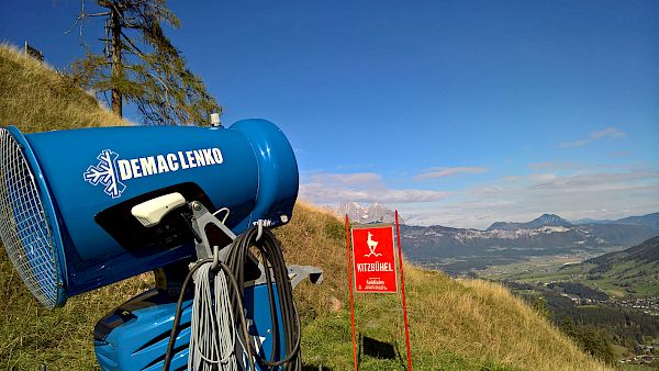 Snow guns at the ready